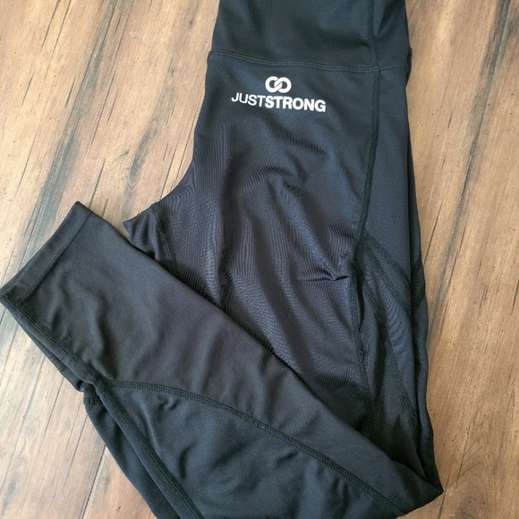 JustStrong Full Length Leggings with Mesh Side Detail - Picture 3 of 6